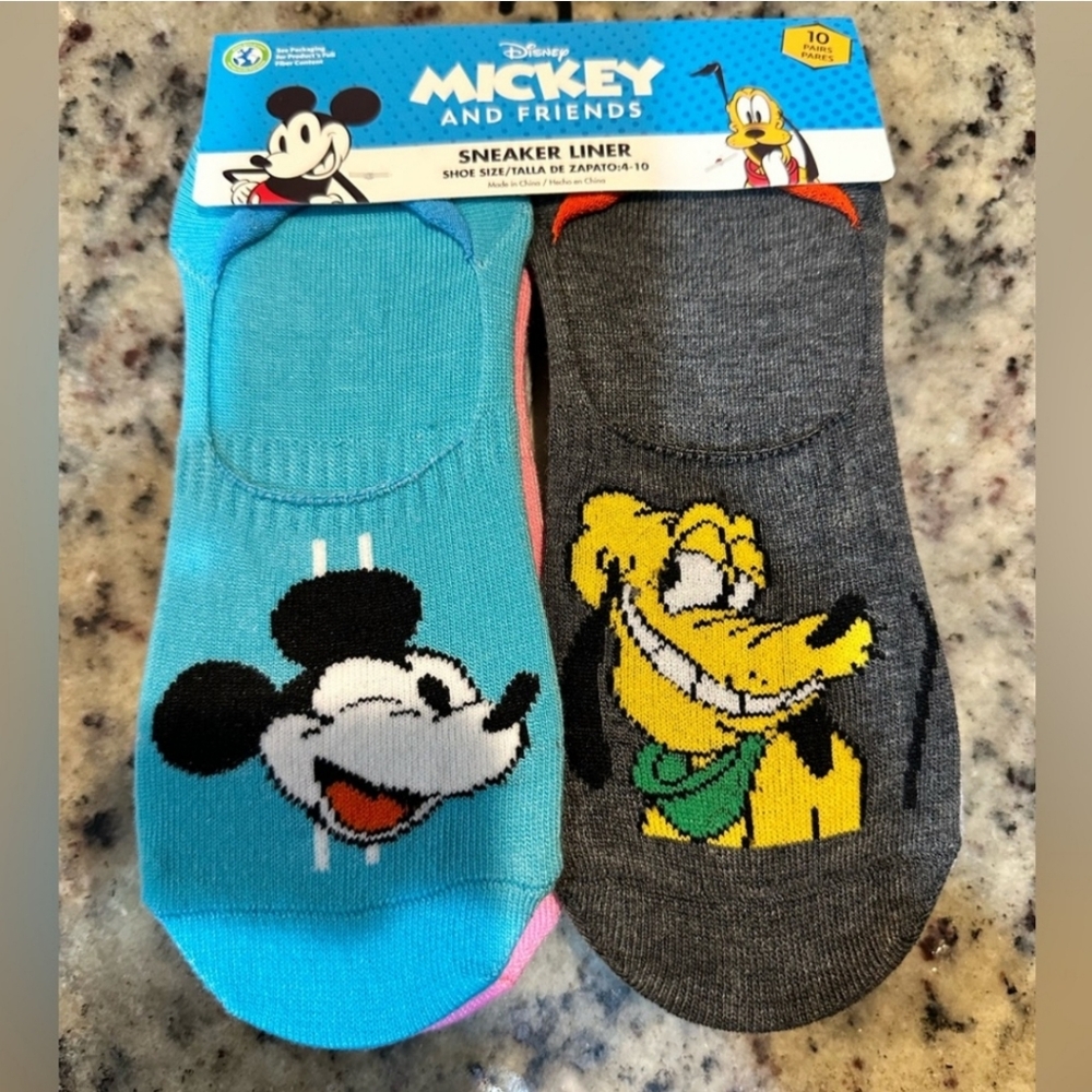 Disney Mickey and Friends sneaker liners shoe size 4-10